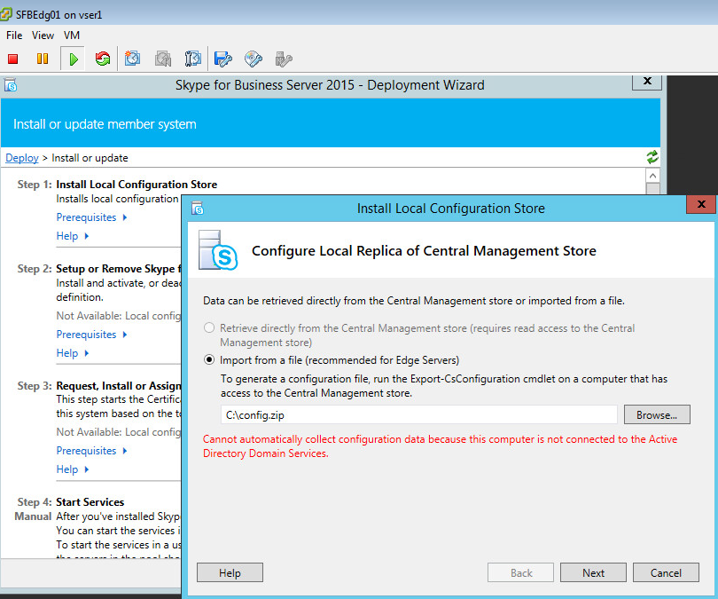 skype for business manual server configuration office 365